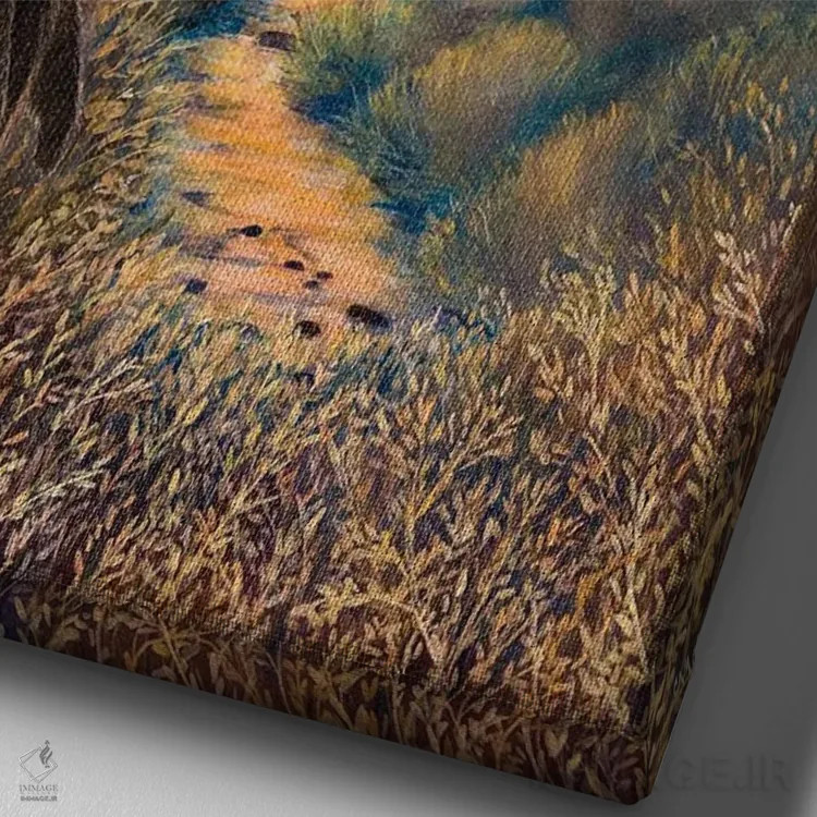 تابلو دکوراتیو نگاه به غرب در مارتیس اثر کتی مک کللند - نمای نزدیک بافت بوم