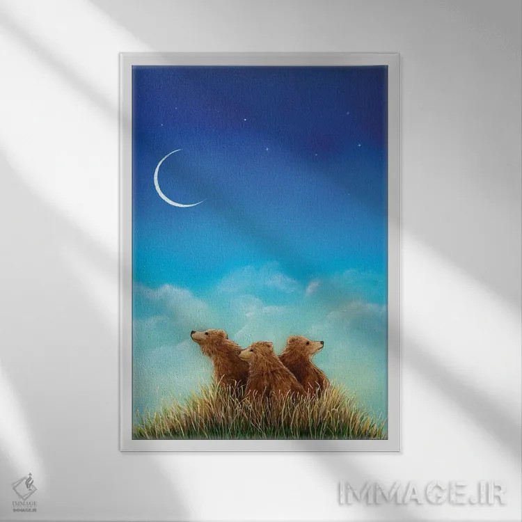 تابلو دکوراتیو سپیده دم نو اثر کتی مک کللند - نمای قابدار سفید