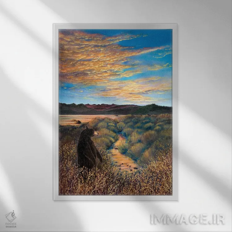 تابلو دکوراتیو نگاه به غرب در مارتیس اثر کتی مک کللند - نمای قابدار سفید