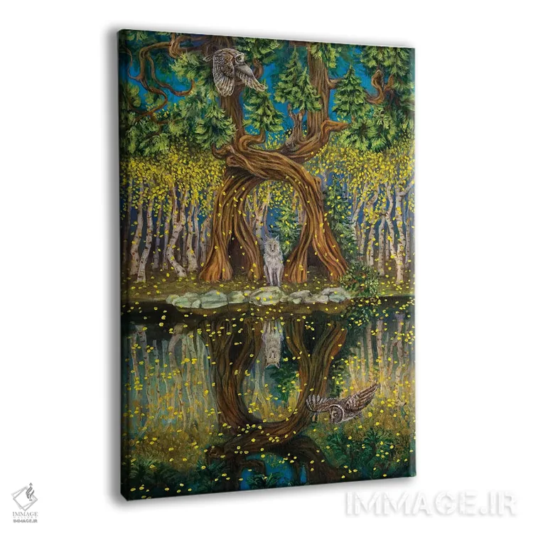 تابلو دکوراتیو انعکاس شغال اثر کتی مک کللند - نمای پرسپکتیو محصول