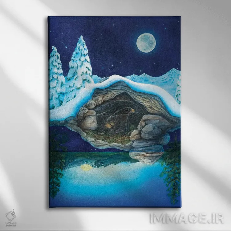 تابلو دکوراتیو رویاهای خرس اثر کتی مک کللند - نمای روبهرو روی دیوار