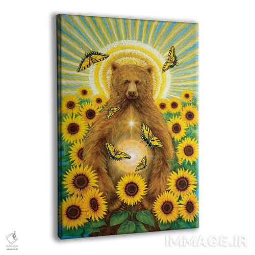 تابلو دکوراتیو خرس خورشیدی اثر کتی مک کللند - نمای پرسپکتیو محصول