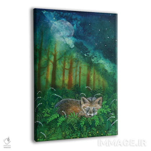 تابلو دکوراتیو روباه رویاپرداز اثر کتی مک کللند - نمای پرسپکتیو محصول