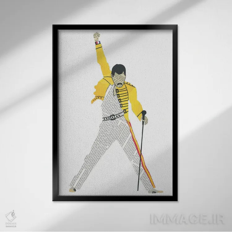 تابلو دکوراتیو فردی اثر پیپر کاتز - نمای قابدار مشکی