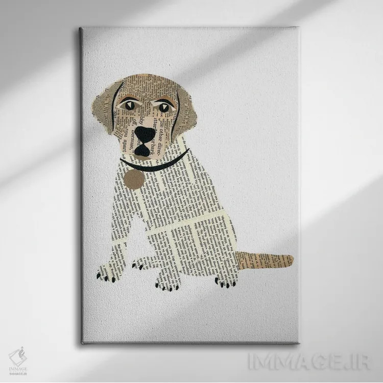 تابلو دکوراتیو لابرادور اثر پیپر کاتز - نمای روبهرو روی دیوار