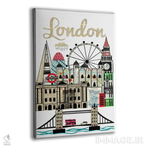 تابلو دکوراتیو خط افق لندن اثر پیپر کاتز - نمای پرسپکتیو محصول