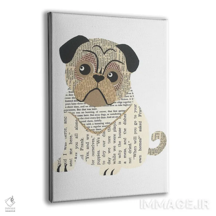 تابلو دکوراتیو پاگ اثر پیپر کاتز - نمای پرسپکتیو محصول