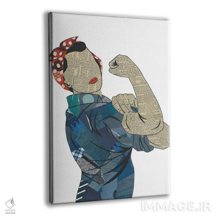 تابلو دکوراتیو روزی پرچ کن اثر پیپر کاتز - نمای پرسپکتیو محصول