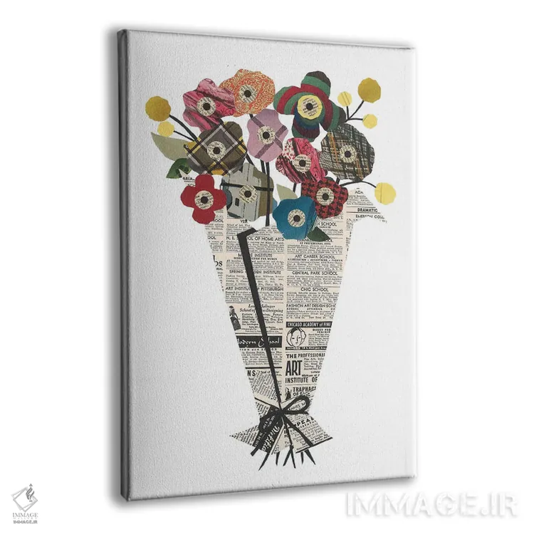 تابلو دکوراتیو دسته گل اثر پیپر کاتز - نمای پرسپکتیو محصول