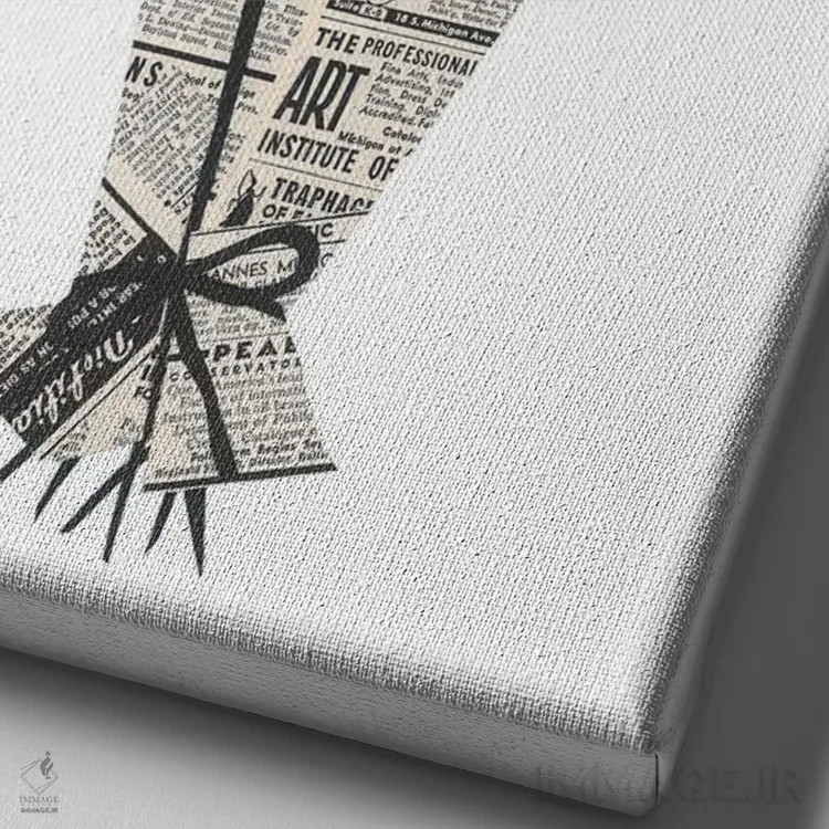 تابلو دکوراتیو دسته گل اثر پیپر کاتز - نمای نزدیک بافت بوم