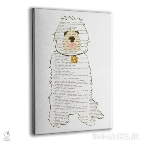 تابلو دکوراتیو سگ اثر پیپر کاتز - نمای پرسپکتیو محصول