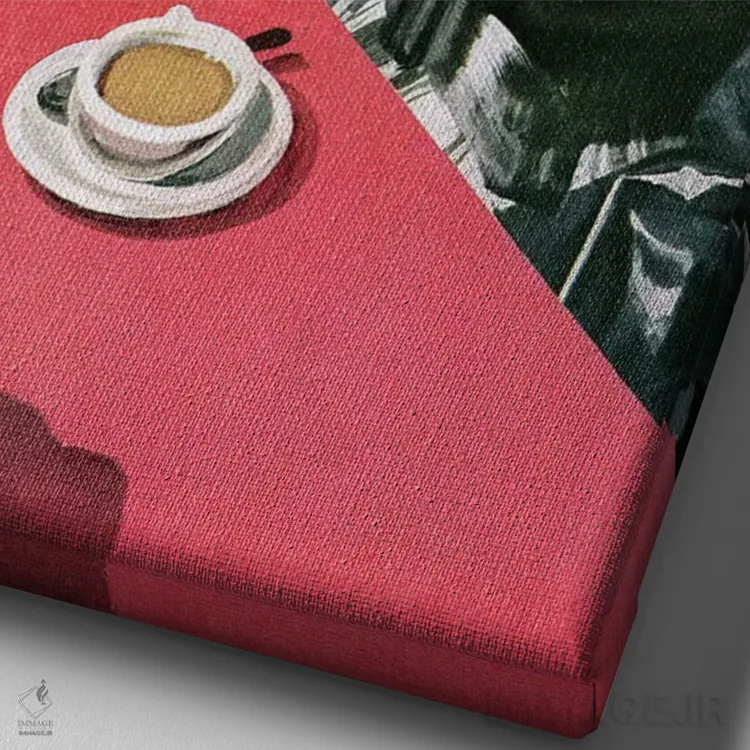 تابلو دکوراتیو بازگشت اثر آل پارکر - نمای نزدیک بافت بوم