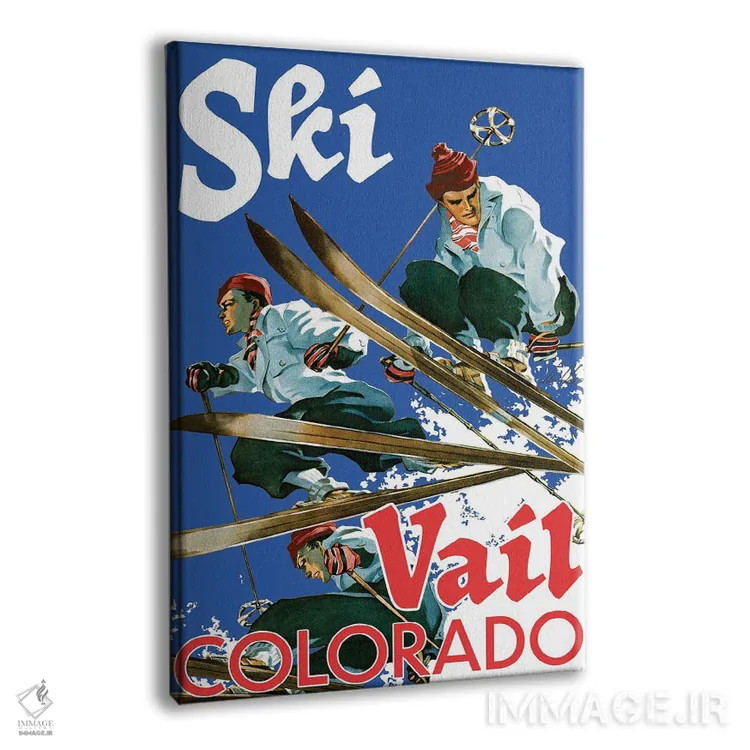 تابلو دکوراتیو اسکی در ویل اثر ستردی ایونینگ پست - نمای پرسپکتیو محصول