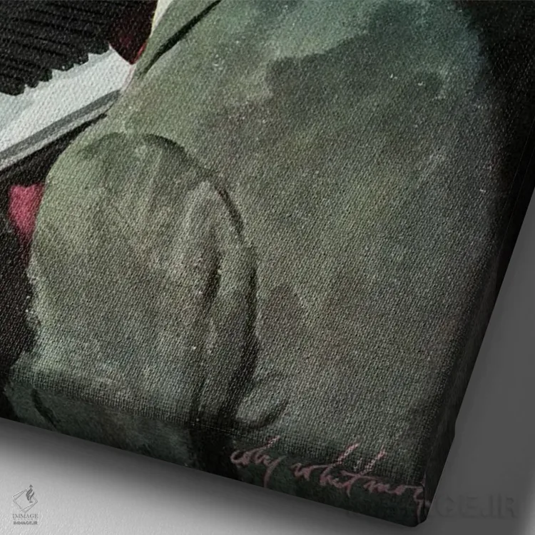 تابلو دکوراتیو باخت تلخ اثر کوبی ویت مور - نمای نزدیک بافت بوم