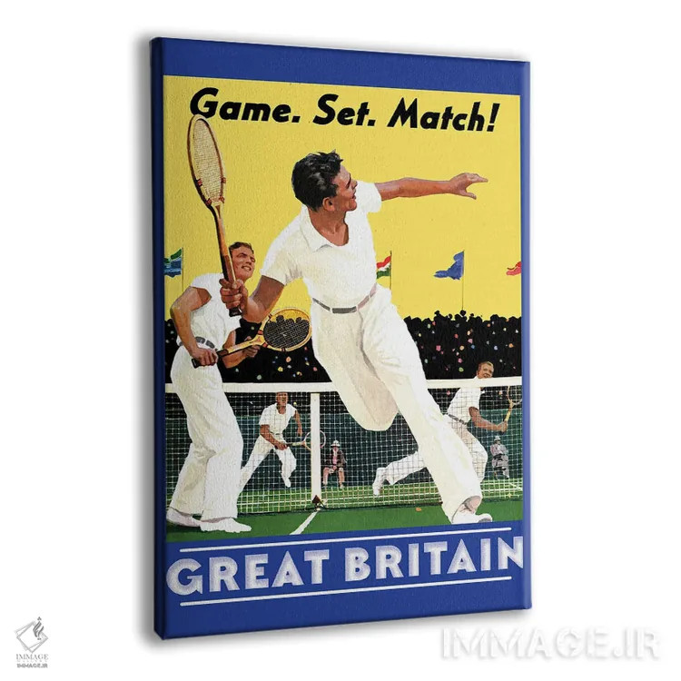 تابلو دکوراتیو پوستر سفر تنیس اثر ستردی ایونینگ پست - نمای پرسپکتیو محصول