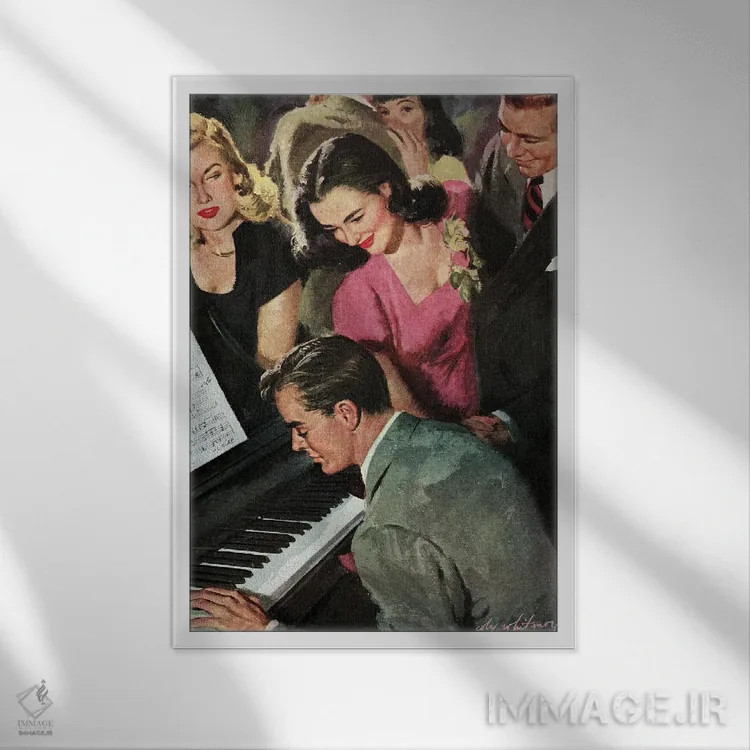 تابلو دکوراتیو باخت تلخ اثر کوبی ویت مور - نمای قابدار سفید