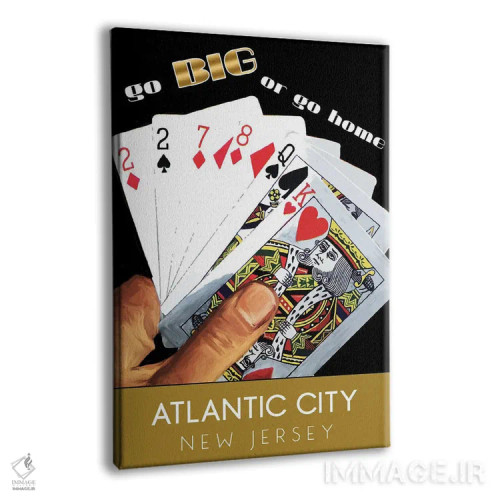 تابلو دکوراتیو سفر به کازینوهای آتلانتیک سیتی اثر ستردی ایونینگ پست - نمای پرسپکتیو محصول