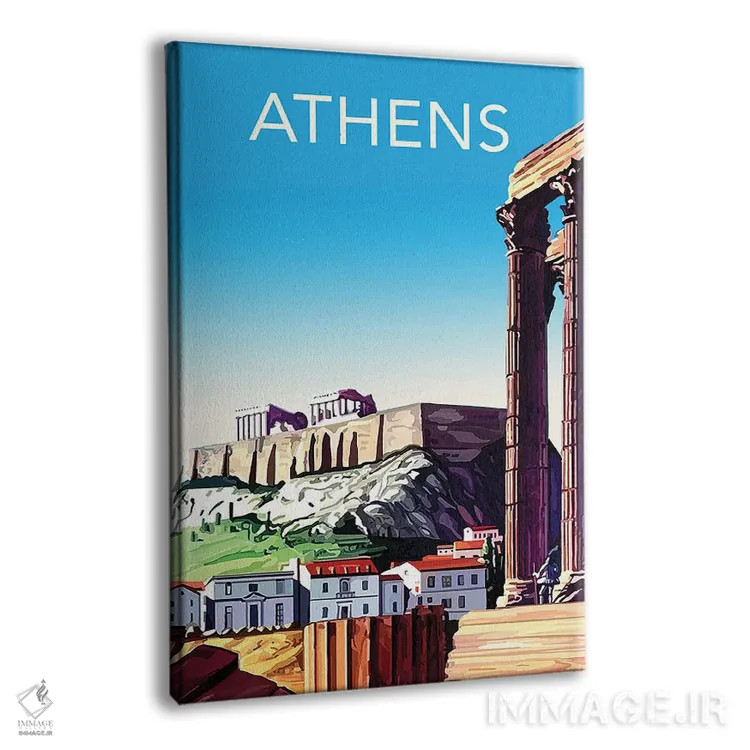 تابلو دکوراتیو سفر به آتن اثر ستردی ایونینگ پست - نمای پرسپکتیو محصول