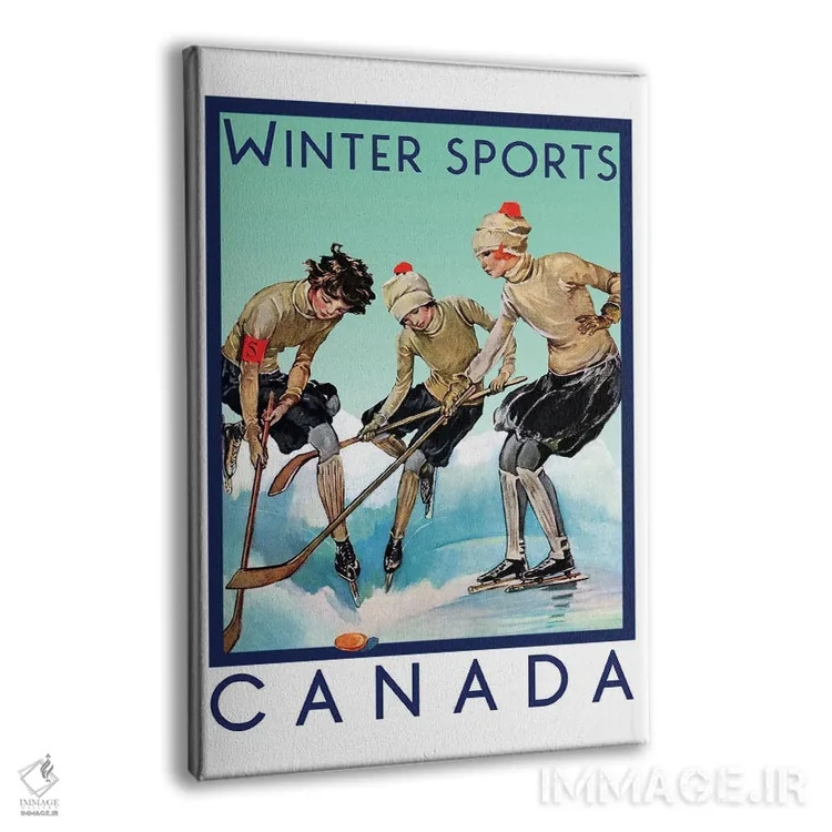 تابلو دکوراتیو سفر به کانادا اثر ستردی ایونینگ پست - نمای پرسپکتیو محصول