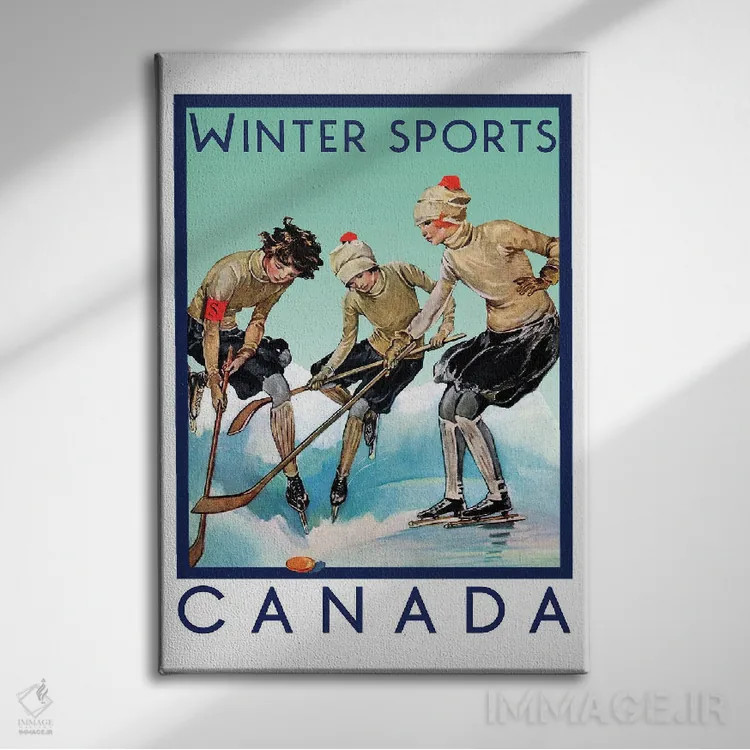 تابلو دکوراتیو سفر به کانادا اثر ستردی ایونینگ پست - نمای روبهرو روی دیوار