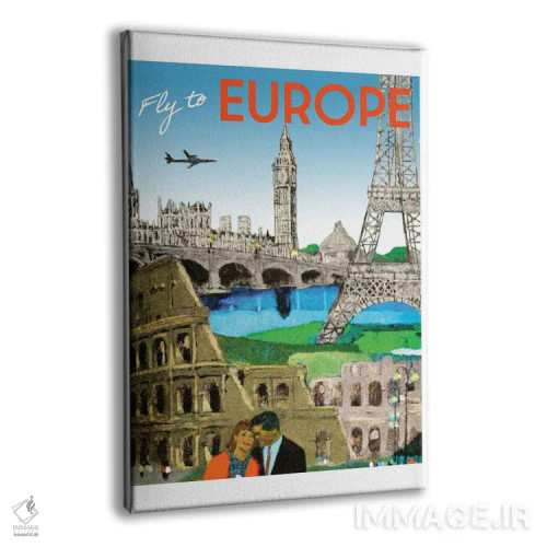 تابلو دکوراتیو سفر به اروپا اثر ستردی ایونینگ پست - نمای پرسپکتیو محصول