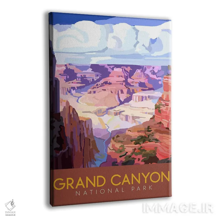 تابلو دکوراتیو سفر به گرند کنیون ۱ اثر ستردی ایونینگ پست - نمای پرسپکتیو محصول