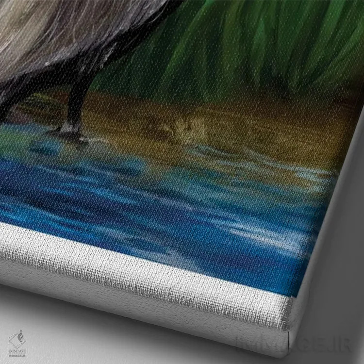 تابلو دکوراتیو سفر به اورگلیدز اثر ستردی ایونینگ پست - نمای نزدیک بافت بوم