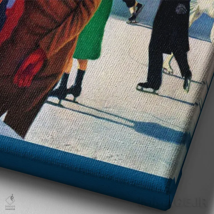 تابلو دکوراتیو سفر به سنترال پارک اثر ستردی ایونینگ پست - نمای نزدیک بافت بوم