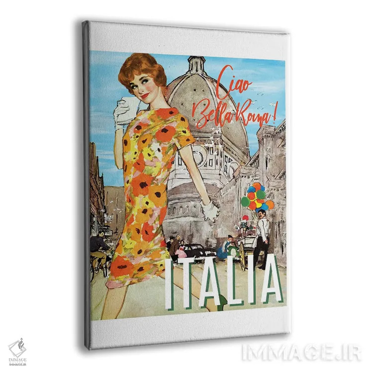 تابلو دکوراتیو سفر به ایتالیا، رم اثر ستردی ایونینگ پست - نمای پرسپکتیو محصول