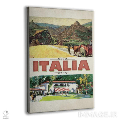 تابلو دکوراتیو سفر به روستاهای ایتالیا اثر ستردی ایونینگ پست - نمای پرسپکتیو محصول