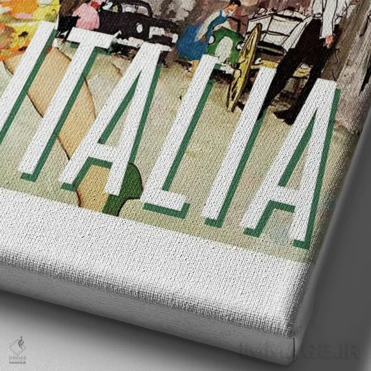 تابلو دکوراتیو سفر به ایتالیا، رم اثر ستردی ایونینگ پست - نمای نزدیک بافت بوم