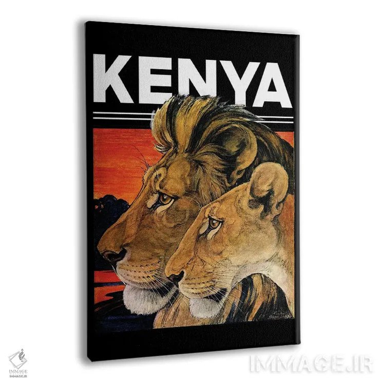 تابلو دکوراتیو سفر به کنیا اثر ستردی ایونینگ پست - نمای پرسپکتیو محصول