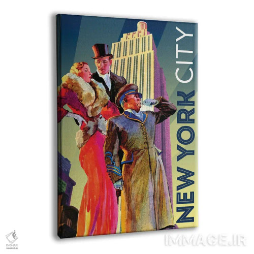 تابلو دکوراتیو سفر به نیویورک اثر ستردی ایونینگ پست - نمای پرسپکتیو محصول