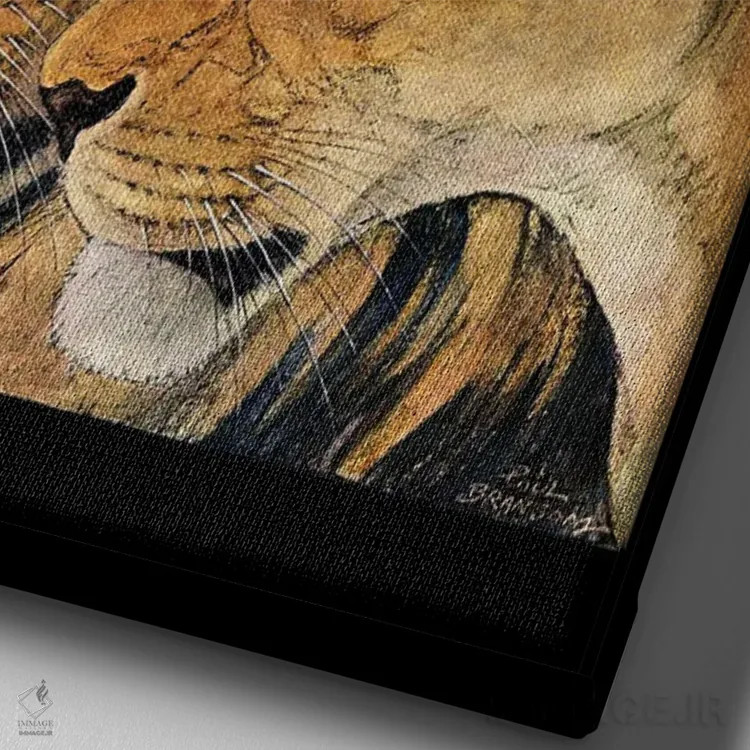 تابلو دکوراتیو سفر به کنیا اثر ستردی ایونینگ پست - نمای نزدیک بافت بوم