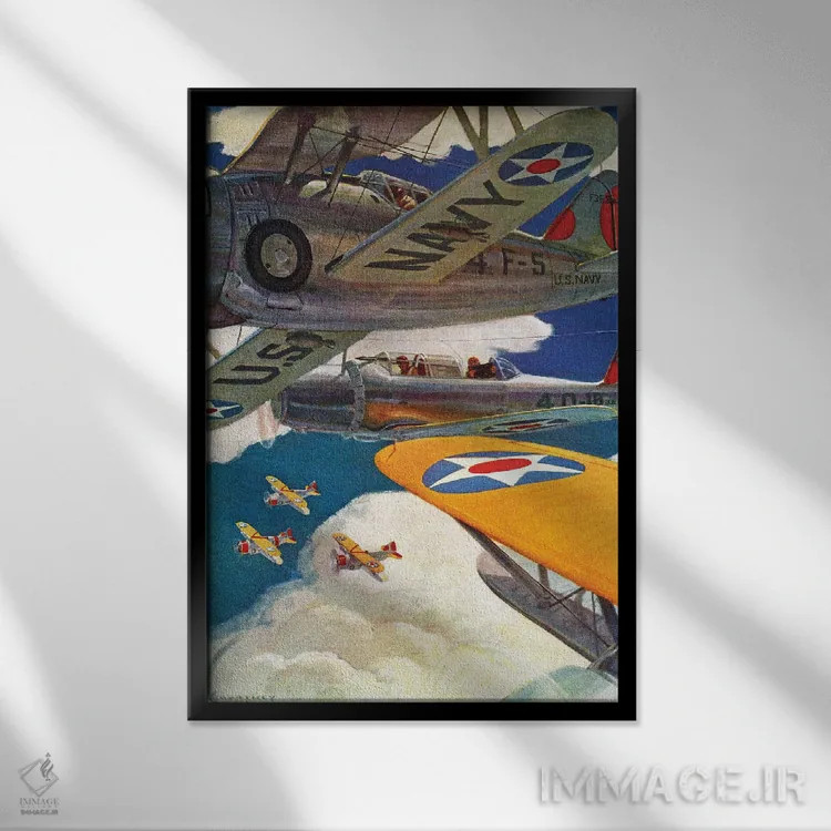 تابلو دکوراتیو حمله! اثر کورتنی آلن - نمای قابدار مشکی