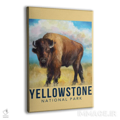 تابلو دکوراتیو سفر به یلواستون اثر ستردی ایونینگ پست - نمای پرسپکتیو محصول