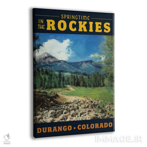 تابلو دکوراتیو سفر به رشته کوه راکی اثر ستردی ایونینگ پست - نمای پرسپکتیو محصول