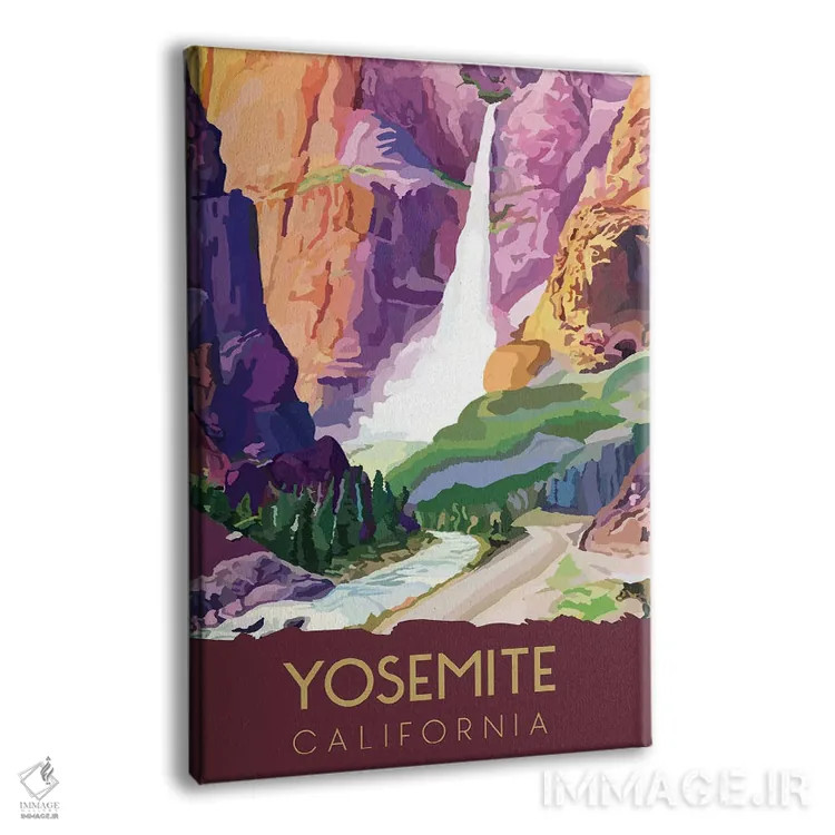 تابلو دکوراتیو سفر به یوسیمیتی اثر ستردی ایونینگ پست - نمای پرسپکتیو محصول