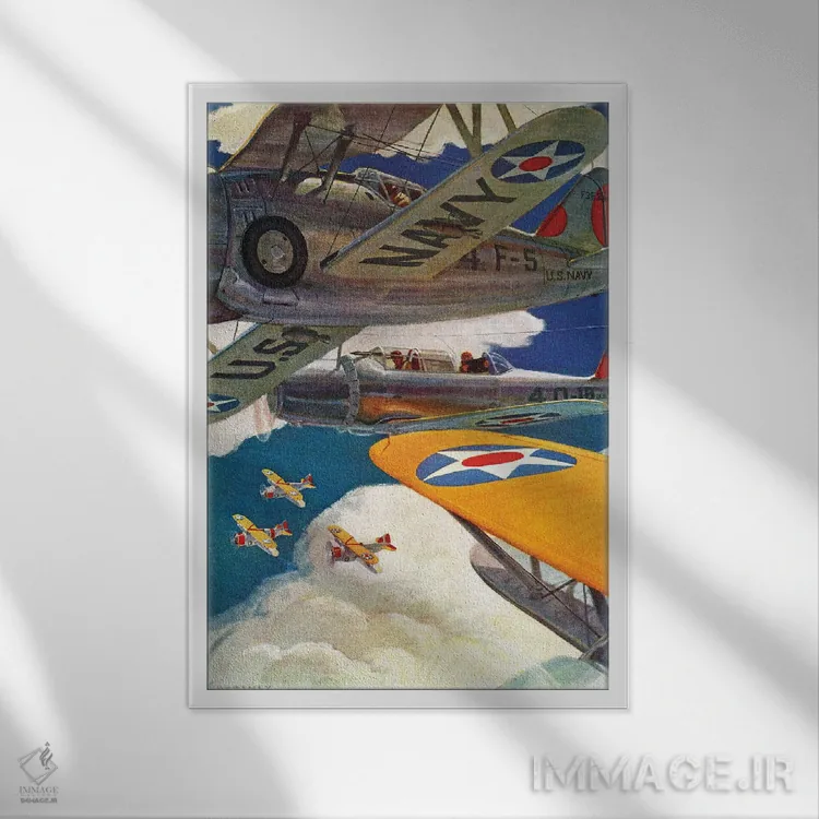 تابلو دکوراتیو حمله! اثر کورتنی آلن - نمای قابدار سفید