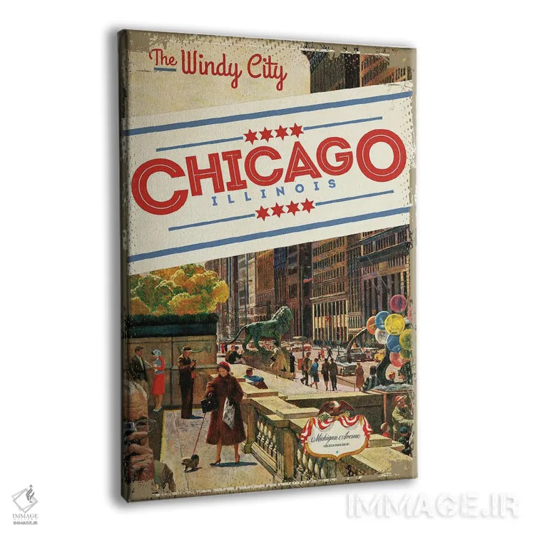 تابلو دکوراتیو به شهر بادها خوش آمدید اثر ستردی ایونینگ پست - نمای پرسپکتیو محصول