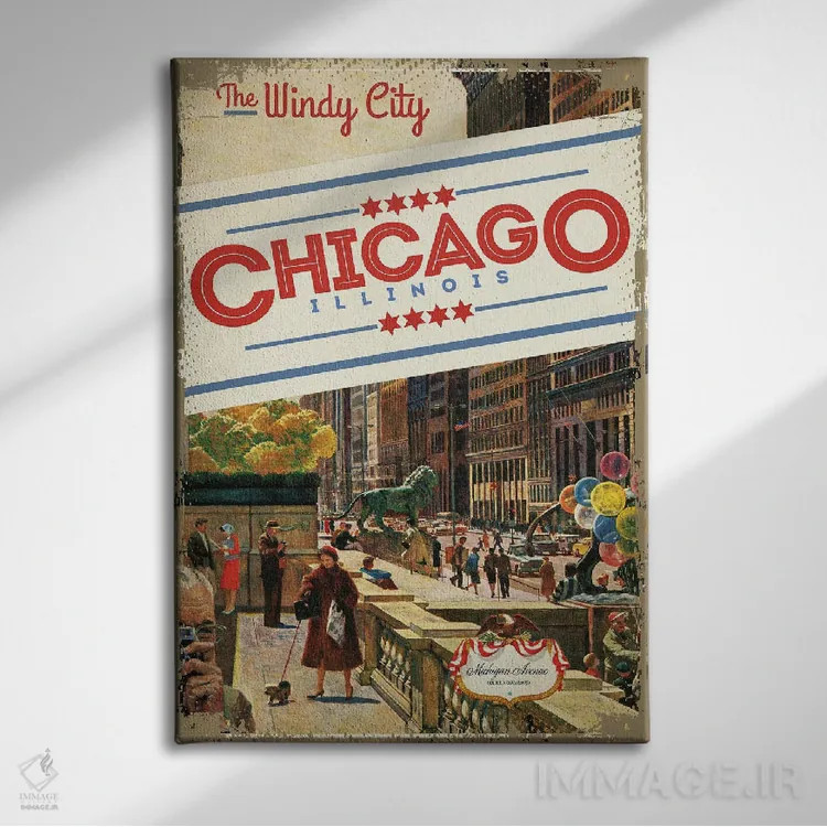 تابلو دکوراتیو به شهر بادها خوش آمدید اثر ستردی ایونینگ پست - نمای روبهرو روی دیوار