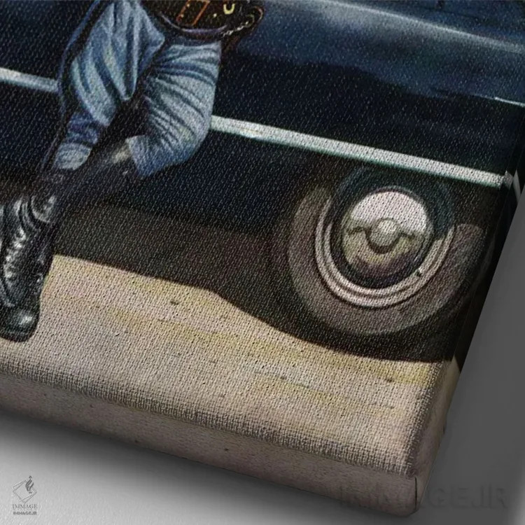 تابلو دکوراتیو مسابقات دبل هدرز پیت اثر استوان دوهانوس - نمای نزدیک بافت بوم