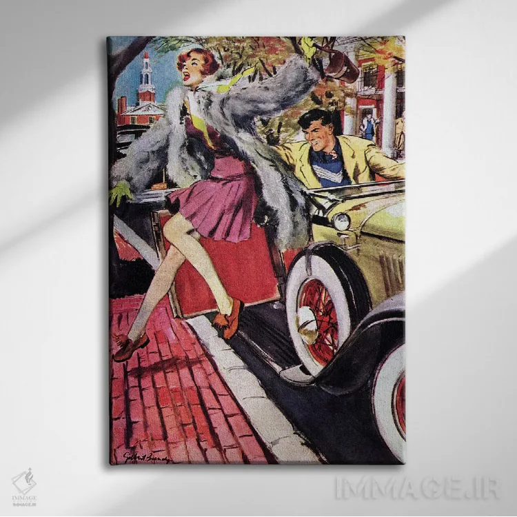 تابلو دکوراتیو مرد بزرگ دانشگاه اثر گیلبرت باندی - نمای روبهرو روی دیوار