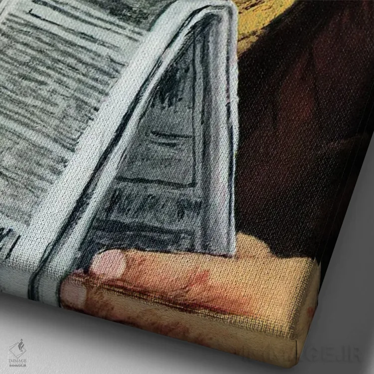 تابلو دکوراتیو چگونه می توانم به خانه برگردم اثر فلوید دیویس - نمای نزدیک بافت بوم