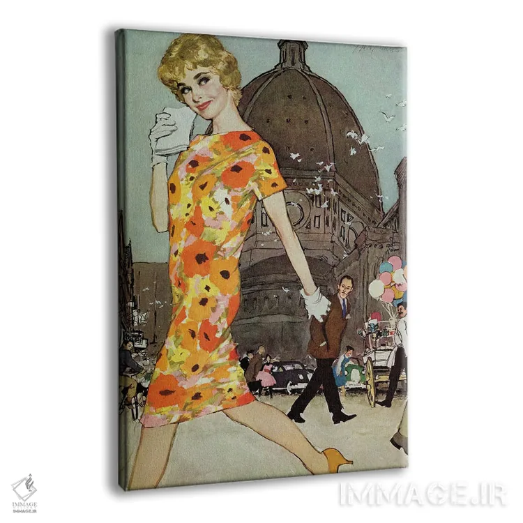 تابلو دکوراتیو بلوند گرفتار اثر جو د مرس - نمای پرسپکتیو محصول