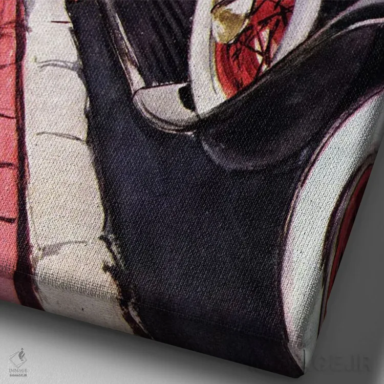 تابلو دکوراتیو مرد بزرگ دانشگاه اثر گیلبرت باندی - نمای نزدیک بافت بوم