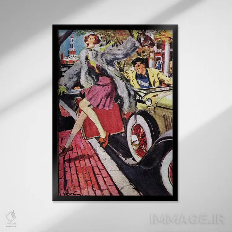 تابلو دکوراتیو مرد بزرگ دانشگاه اثر گیلبرت باندی - نمای قابدار مشکی