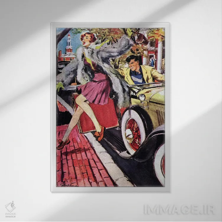 تابلو دکوراتیو مرد بزرگ دانشگاه اثر گیلبرت باندی - نمای قابدار سفید