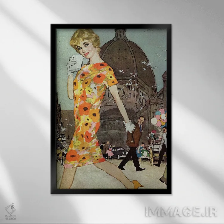 تابلو دکوراتیو بلوند گرفتار اثر جو د مرس - نمای قابدار مشکی