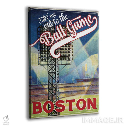 تابلو دکوراتیو زمین بیسبال بوستون اثر ستردی ایونینگ پست - نمای پرسپکتیو محصول